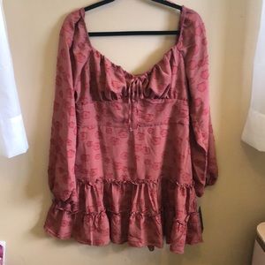 NWT Pink Long Sleeve Mini Dress